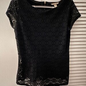 Banana Republic Elegant Black Lace Top